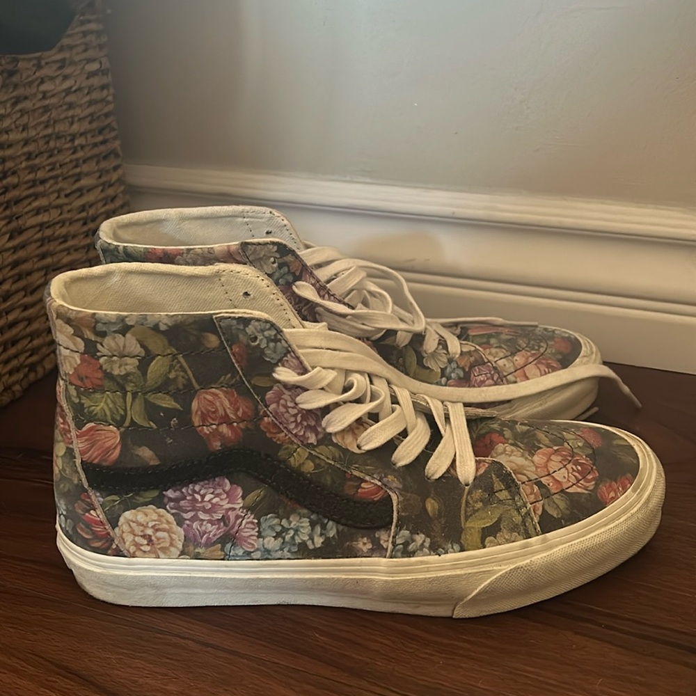 Vans floral hi top skate sneakers
